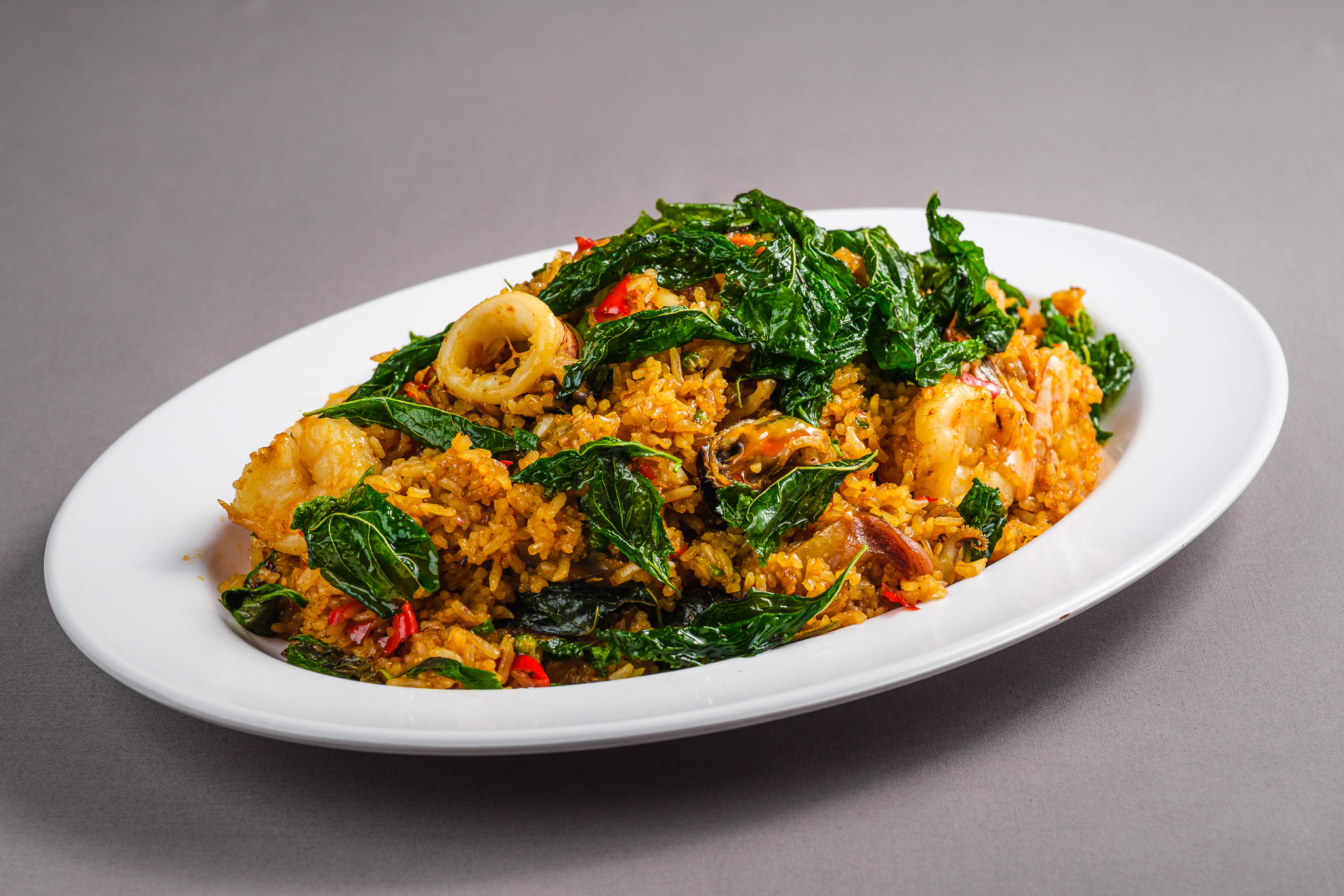 ข้าวผัดกะเพราทะเลคลุก