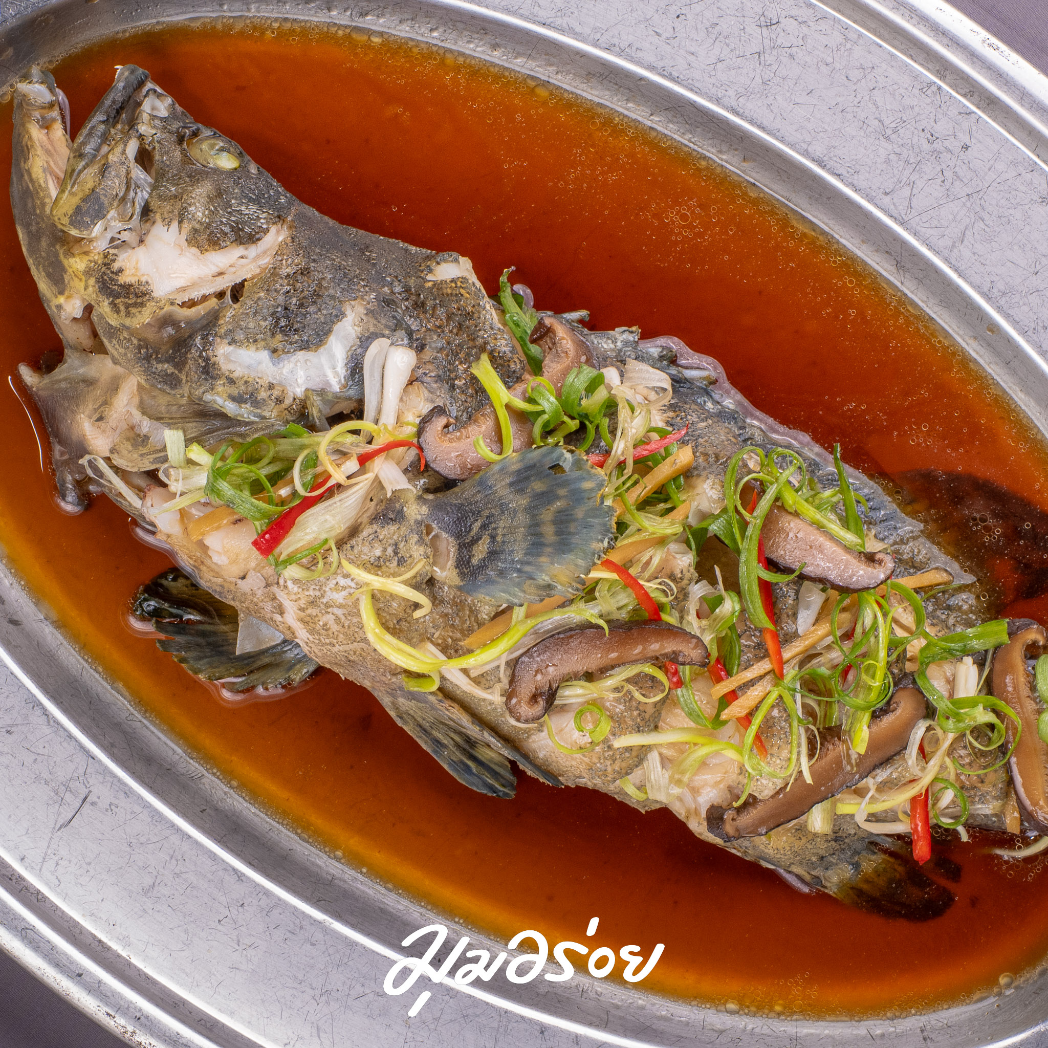 ปลาเก๋านึ่งซีอิ๊ว